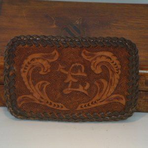 Pre-Owned Men’s Leather Braided Fashion Belt Buckle